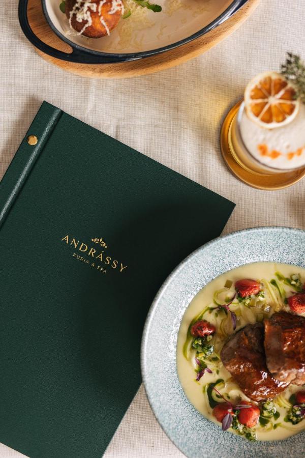 Andrassy Kuria & Spa Tarcal Exterior photo Menu